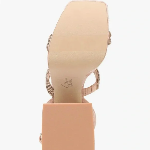 Circus NY - Nude Pink Platform Block Heel Sandals - Picture 5 of 8